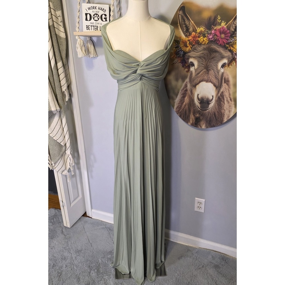 Ralph Lauren Purple Label Merridan Pleated Jersey Evening Dress Size 6 $3290